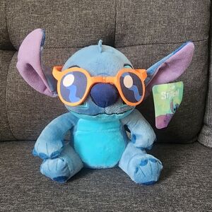 Disney Stitch Plush with Orange Glasses